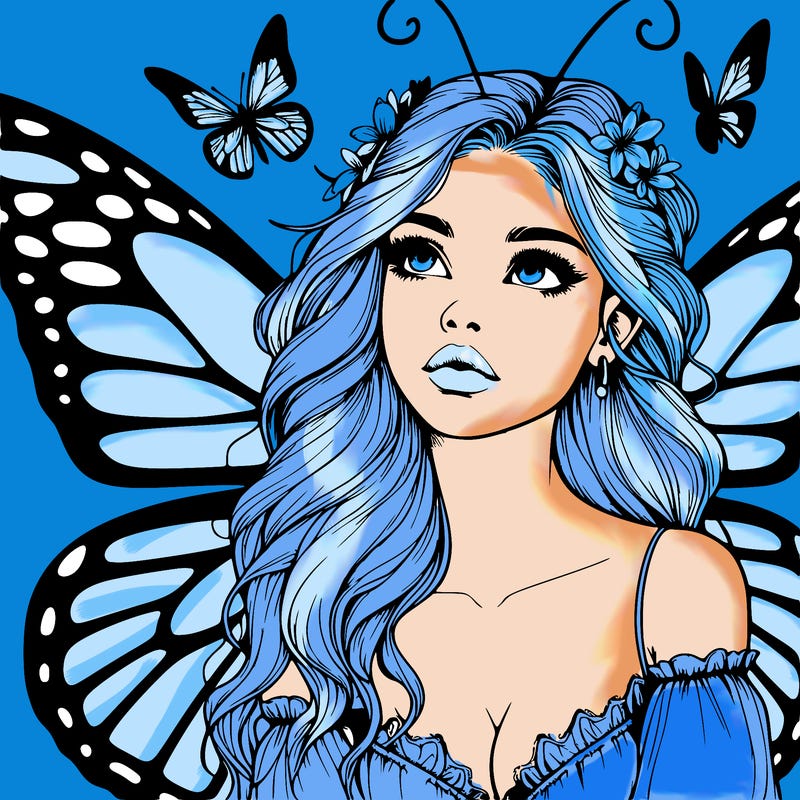 butterfly fairy realistic girl