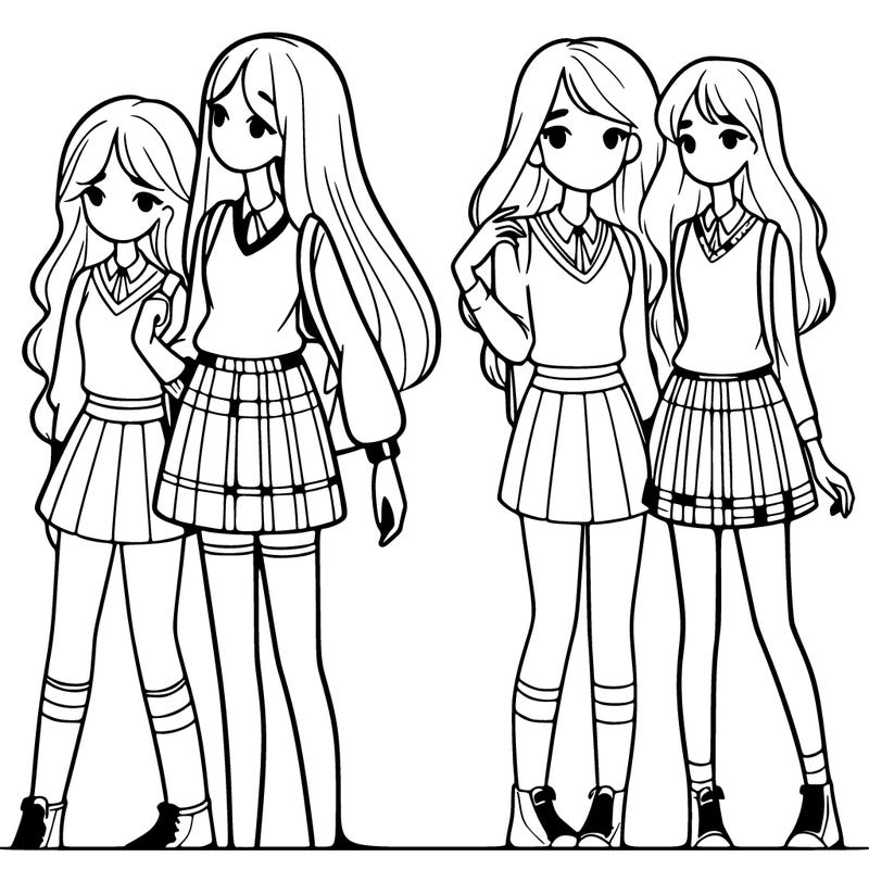 two tall girl teenagers