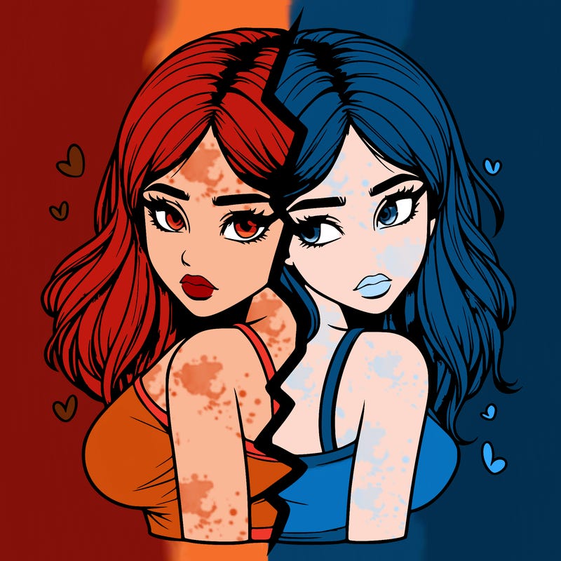 realistic girl split