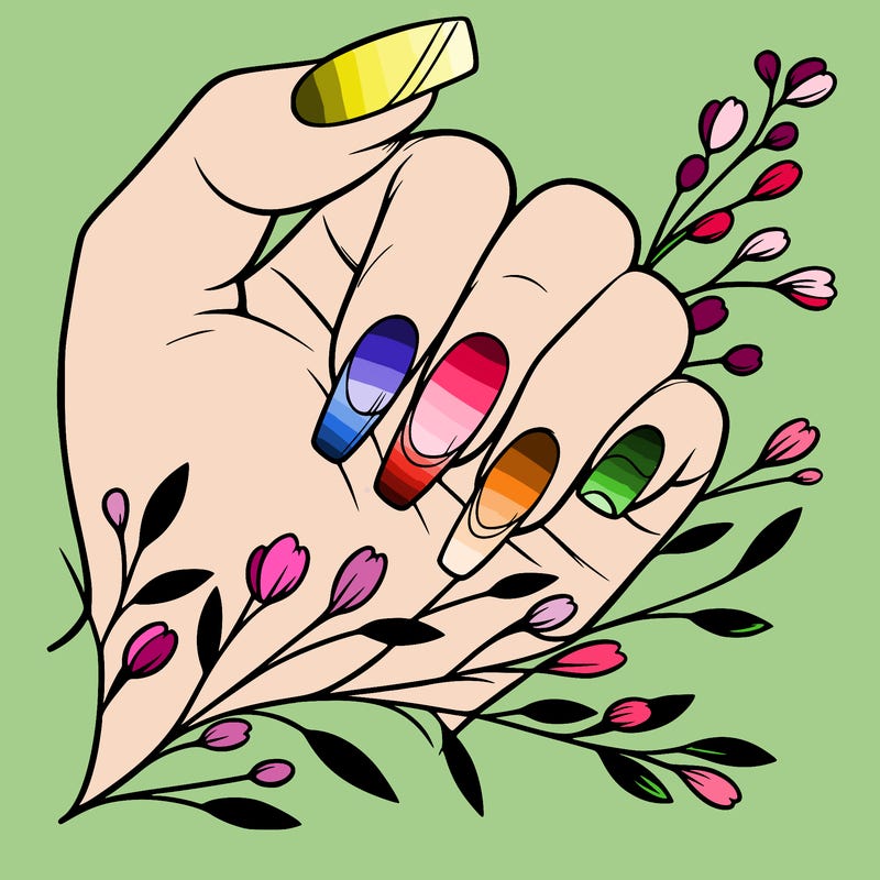 nails with french tip