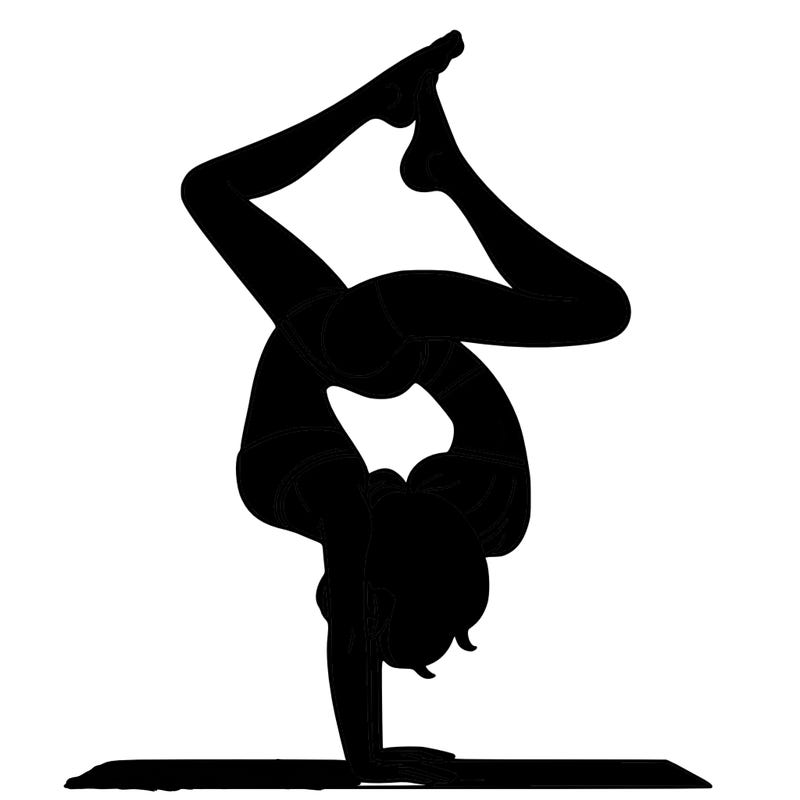 a woman doing a handstand