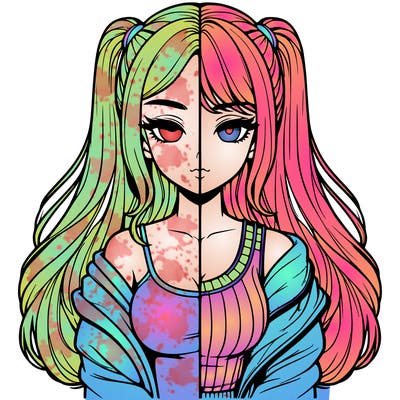 realistic girl split