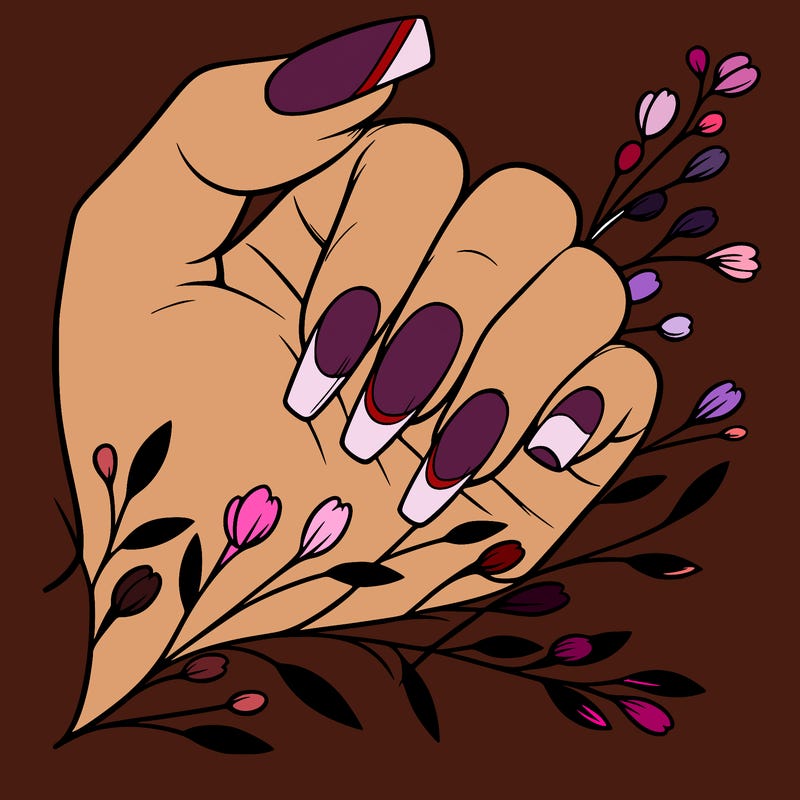 nails with french tip