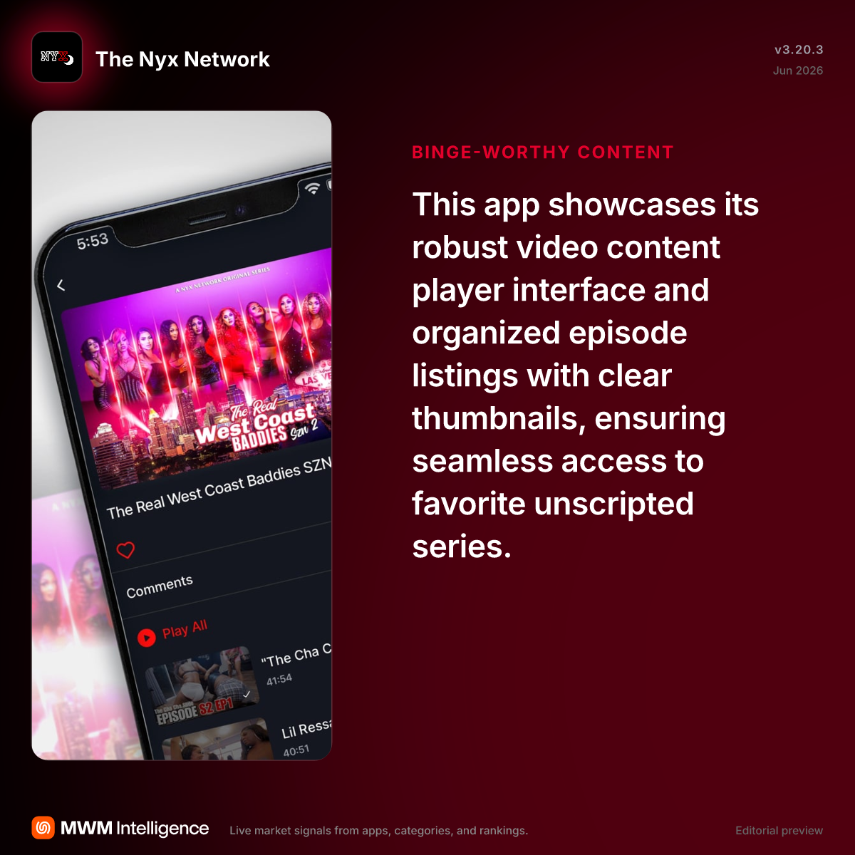 The Nyx Network - Entertainment App | MWM