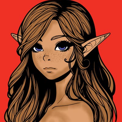 elf girl realistic dark fantasy