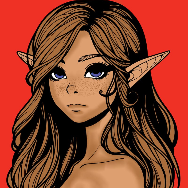 elf girl realistic dark fantasy