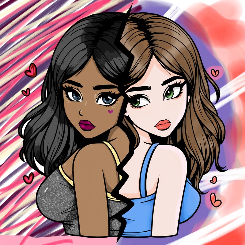 realistic girl split