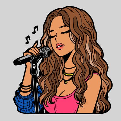 realistic female singer