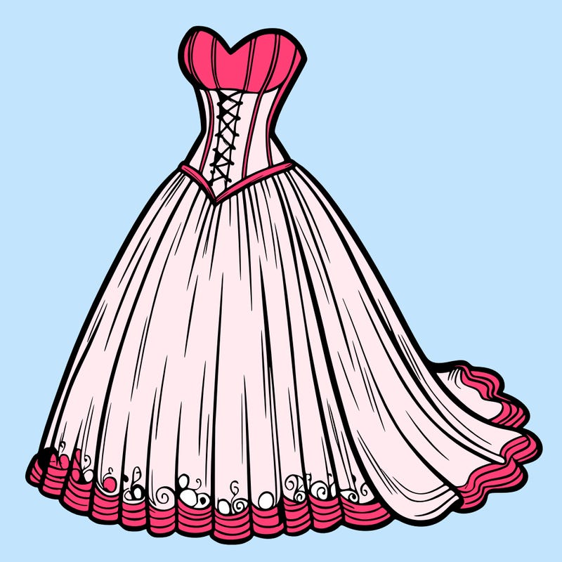 wedding dress-corset and a long and flowy skirt