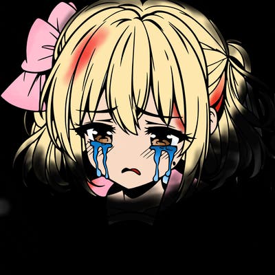 anime girl crying
