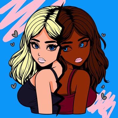 realistic girl split