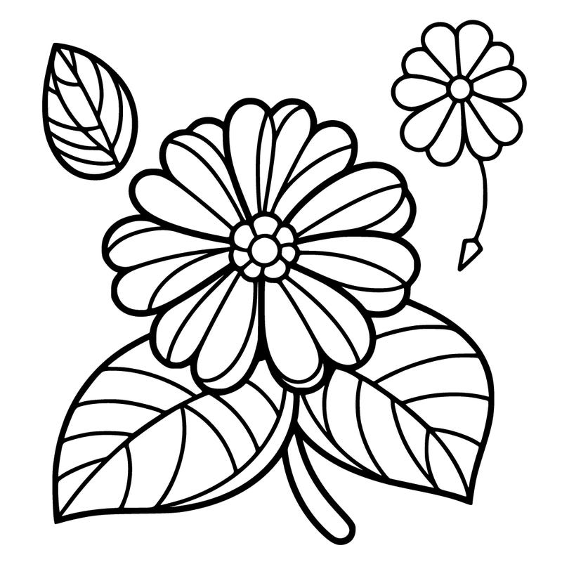 easy drawing of a flower