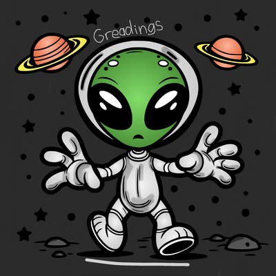 alien in space