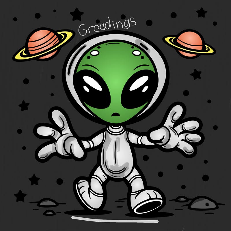 alien in space