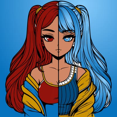 realistic girl split