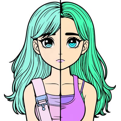 realistic girl split