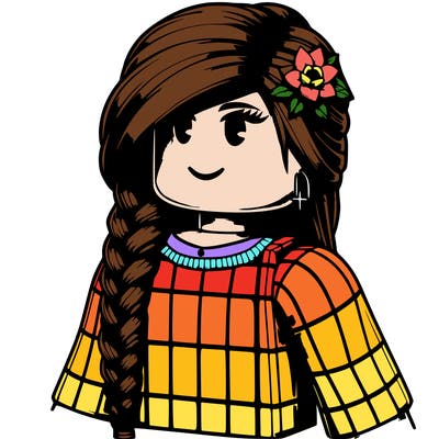 roblox 3d girl with braids  realistic