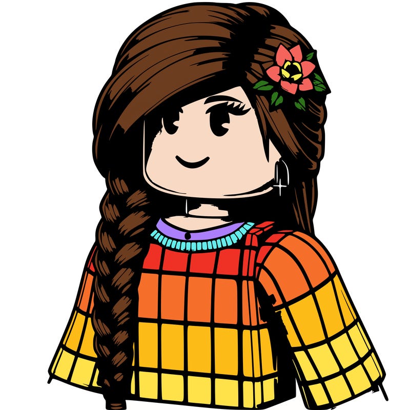 roblox 3d girl with braids  realistic