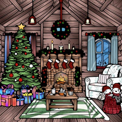 christmas house interior