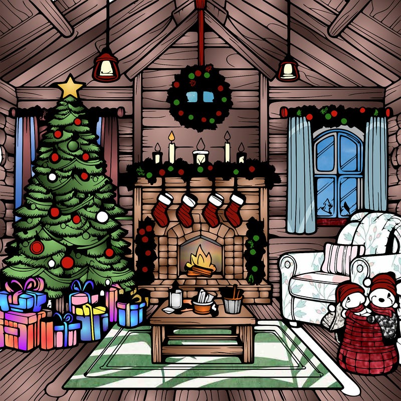 christmas house interior