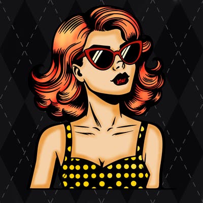 retro pop art girl