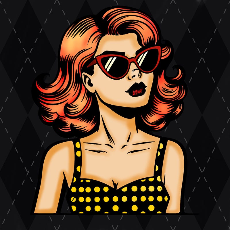retro pop art girl