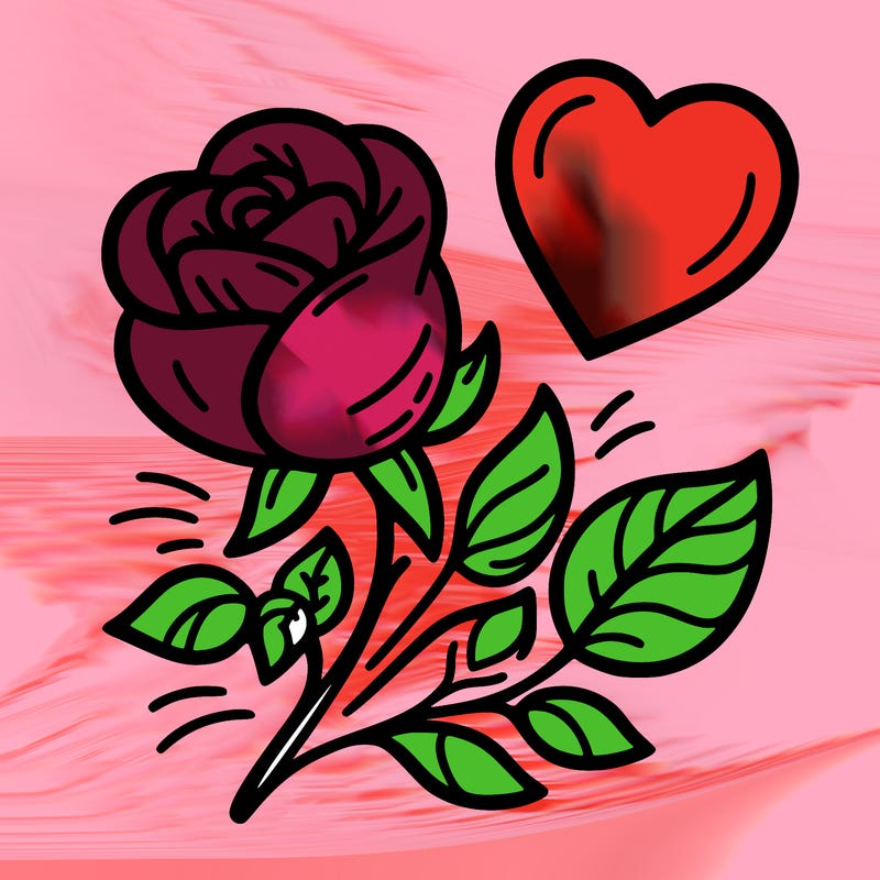 rose and heart
