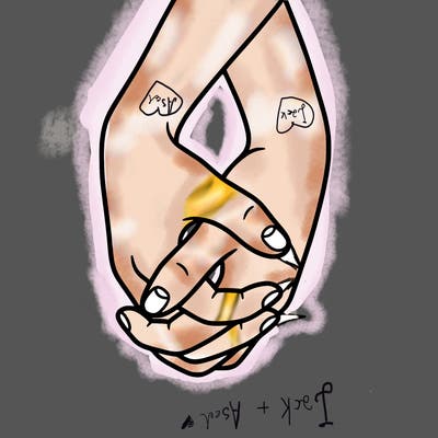 hands in shape of heart