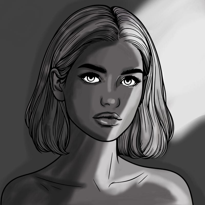 realistic portrait of woman