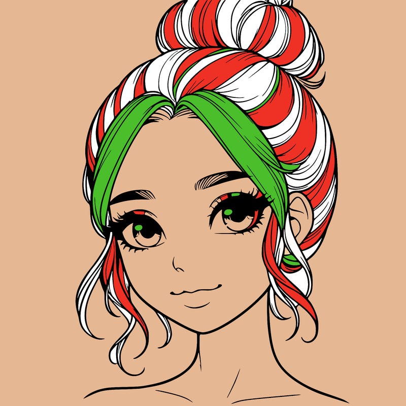 realistic pretty girl with hair in bun