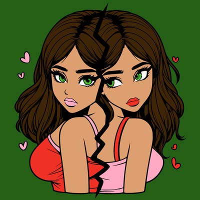 realistic girl split