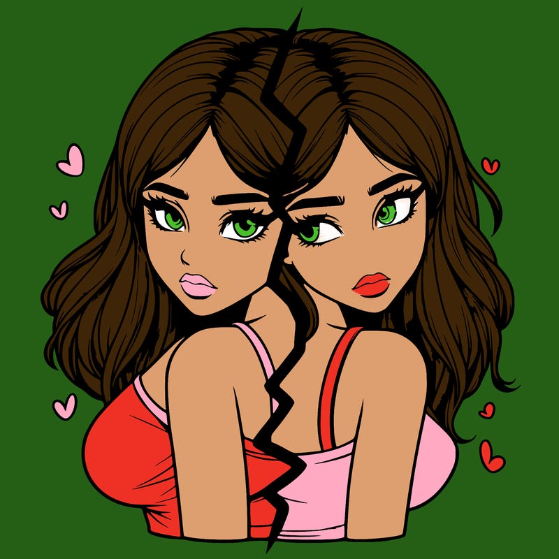 realistic girl split