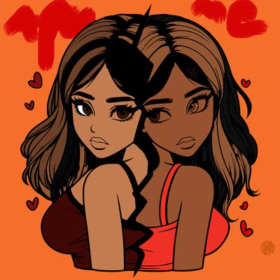 realistic girl split