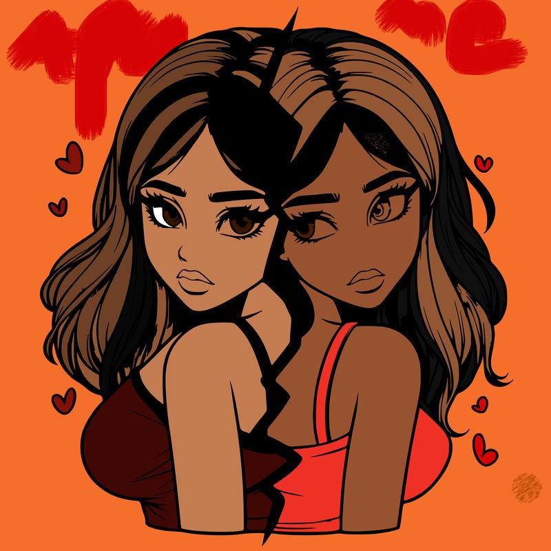 realistic girl split