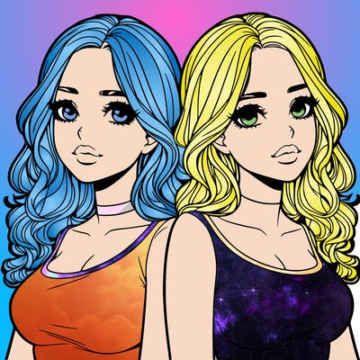 realistic twin sisters