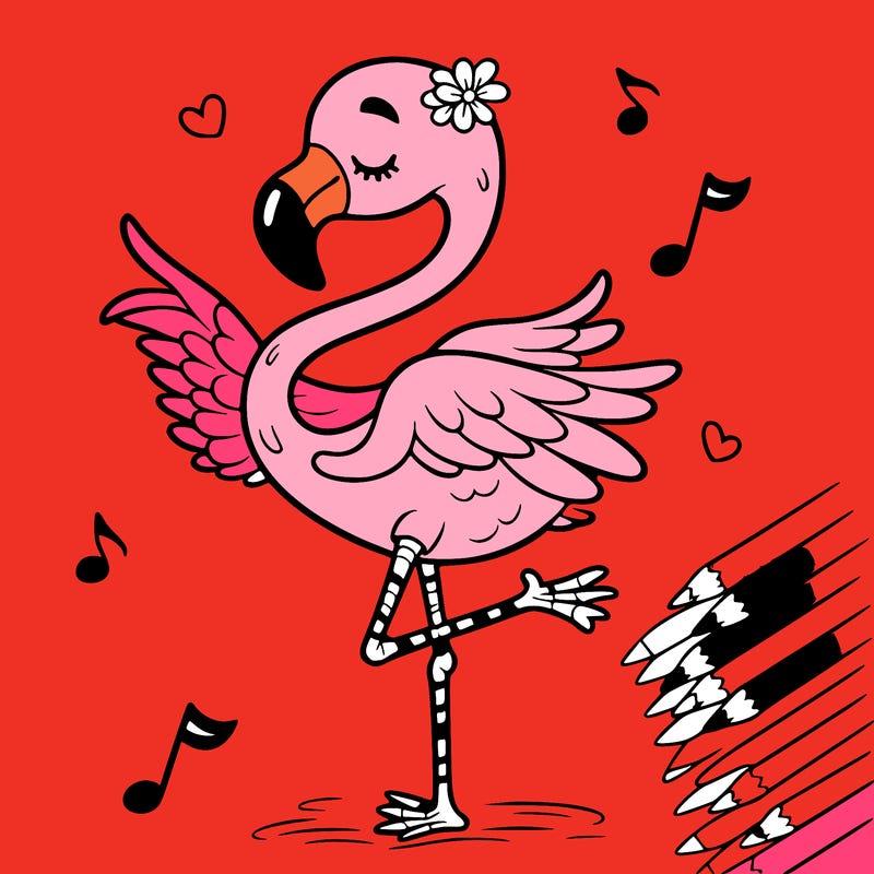 dancing flamingo