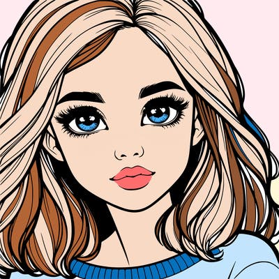 realistic girl whith cute eyes