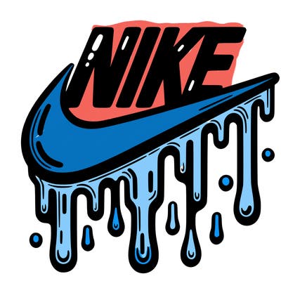 dripping nike logo