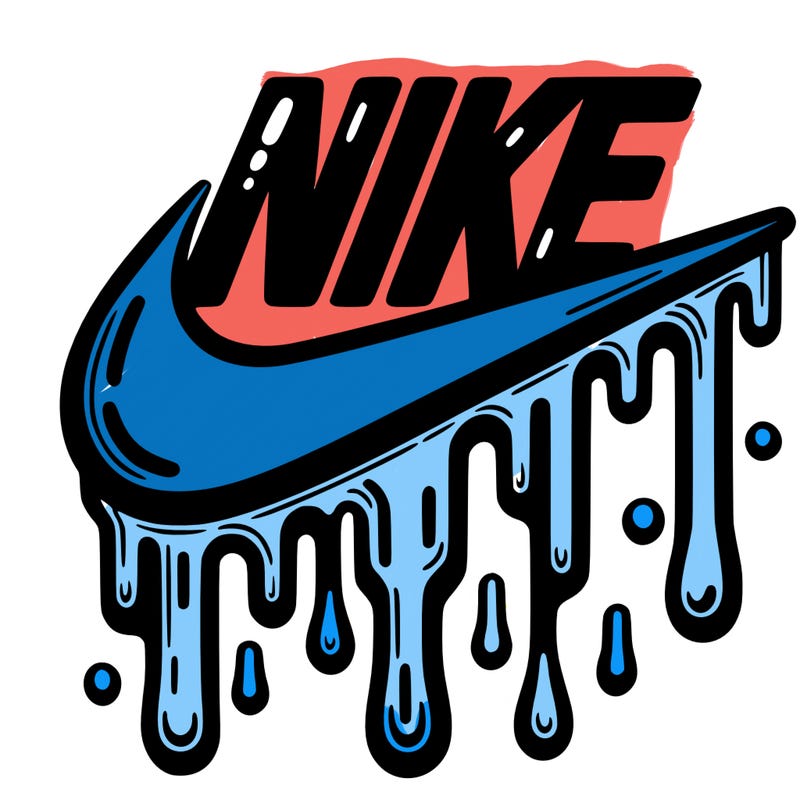 dripping nike logo