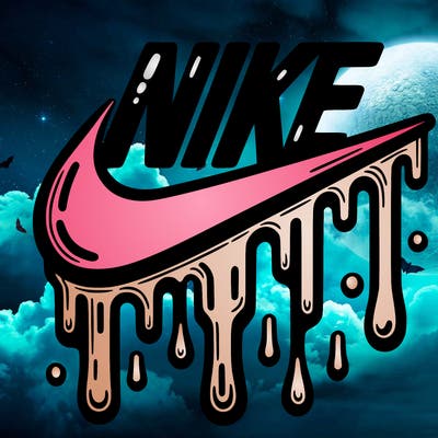 dripping nike logo