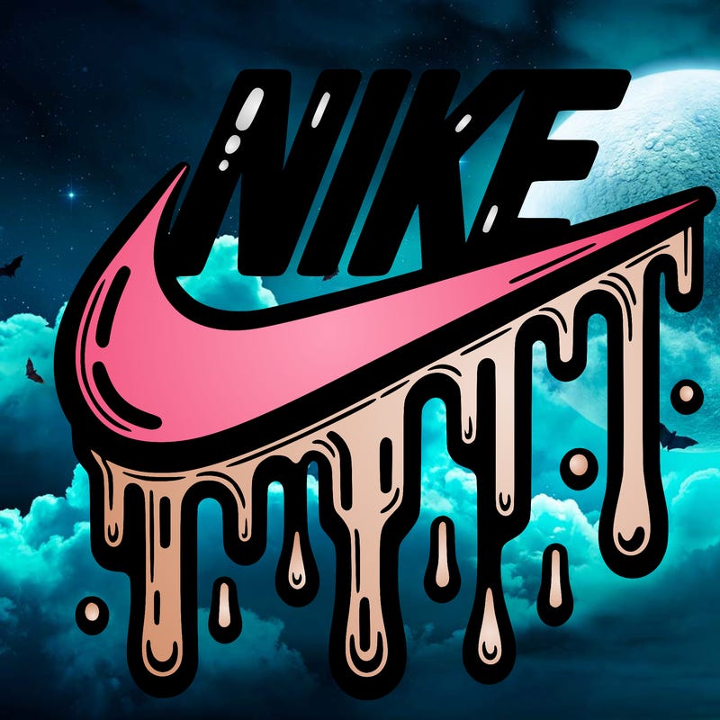 dripping nike logo