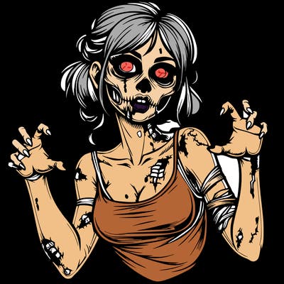 realistic zombie girl