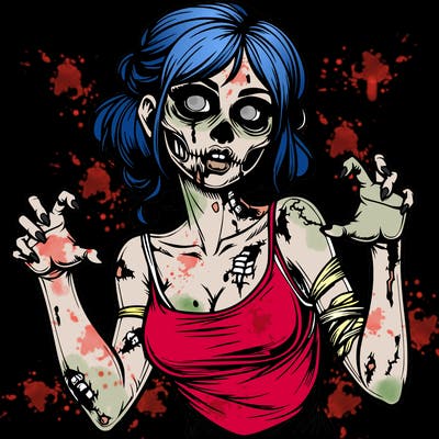 realistic zombie girl