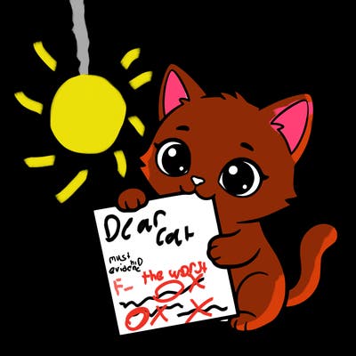 a small cat with a blank sheet of paper in its hand. the cat is sooooooo cute!