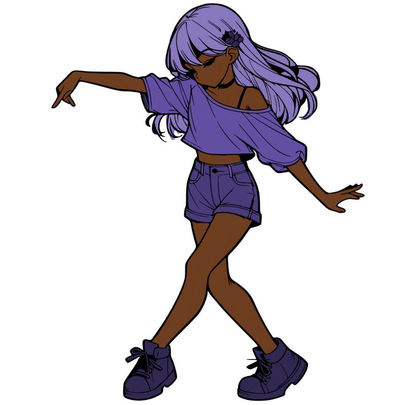 realistic girl danceing