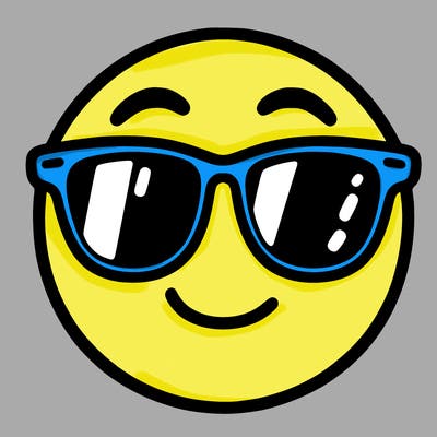 emoji with sunglasses