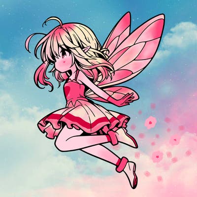 manga fairy flying