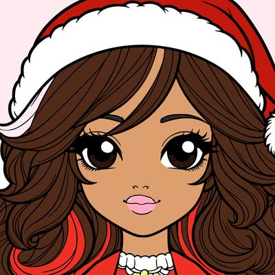 realistic christmas girl