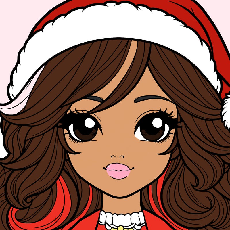 realistic christmas girl