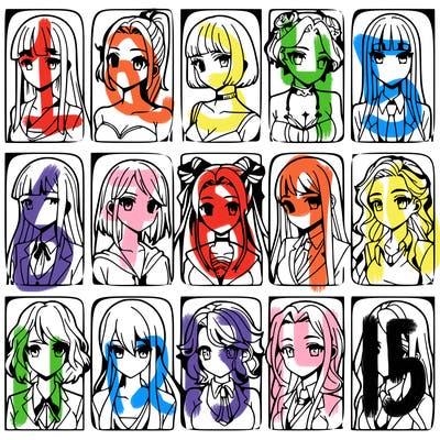 girls that look diffrent anime